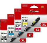 Genuine Canon PGBK-680XL / CLI-681XL / 681XL Value Pack 4 Inks for Pixma Printer