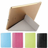 For apple iPad 2 3 4 Leather Case Cover stand A1458 A1459 A1460 5-lines - AQUA