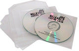 PREMIUM 100 x CD DVD Clear Plastic Sleeves with Flap - Holds 1 Disc Mailer 100um