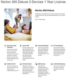 Norton 360 Deluxe 1 year 5 Devices PC MAC ios VPN LATEST 2025 AUS VIA POST