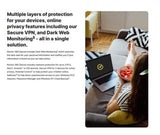 Norton 360 Deluxe 1 year 5 Devices PC MAC ios VPN DARK WEB MONITOR CLOUD storage