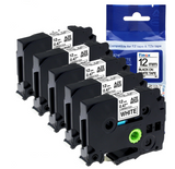 5 PACK TZ-231 TZe-231 Brother Black on White P-Touch Label Tape 12mm 1/2‘’ 8M AU