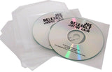 50 Clear Plastic CD DVD BDR Sleeves 150 micron PREMIUM PP Sleeve with flap cpp