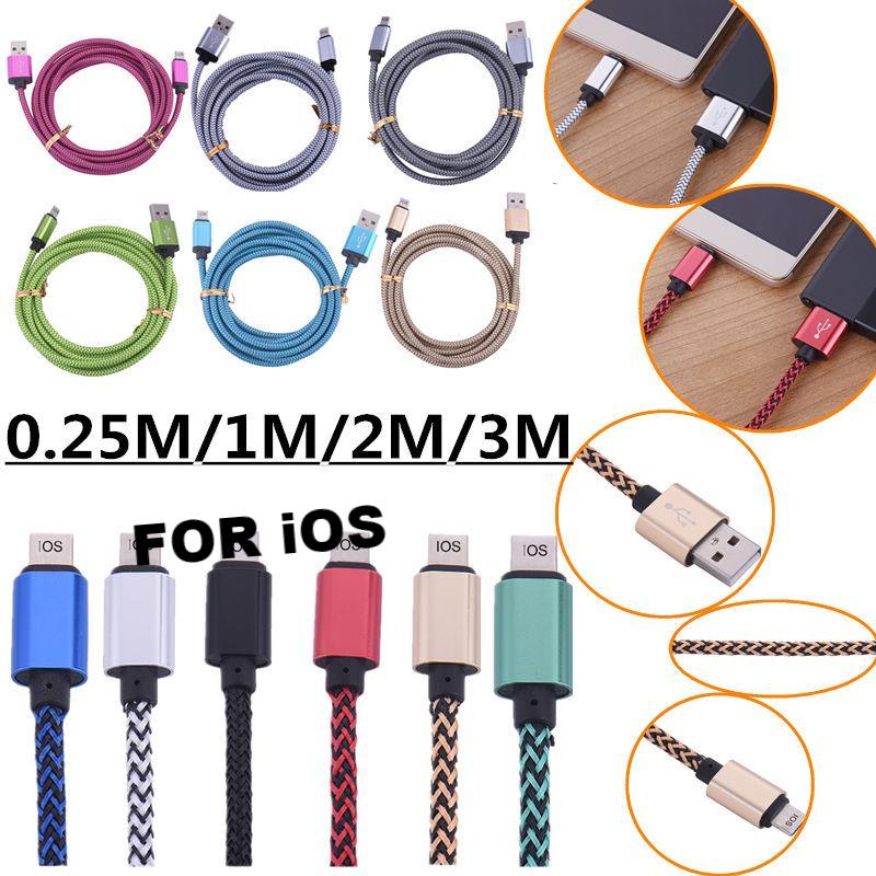 3x 1m NYLON USB Ladekabel Für IPhone 14 Pro Max