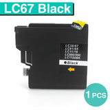 1-5-10 BLACK LC-67 LC67 ink cartridges for Brother DCP185 385 MFC990 J615 Nonoem