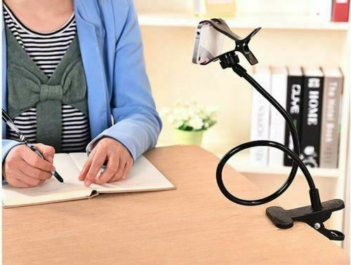 Mobile Phone Flexible 360° Clip Mount Stand Holder Bed Desktop Bracket Clamp AUS