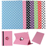 360 Rotating Polka DOT Print Flip Stand Case Cover for Apple iPad 2 3 4 5 6 MINI