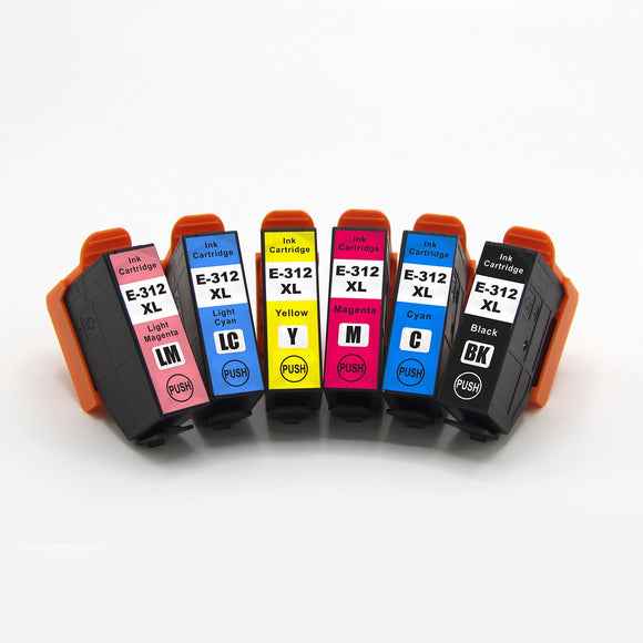 6x COMP Ink 312XL 312 XL BK/C/M/Y/LC/LM for EPSON XP8500 XP-8500 XP8600 XP-8600