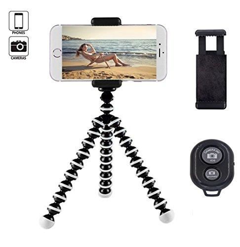 Flexible GORILLA Tripod Stand Universal Phone Mount + bluetooth for iPhone 16 15