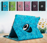 360 Leather Case Cover for Apple iPad 10.9 11 10 9 8 7 Gen 6 5 4 Air Pro FLOWER