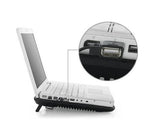 GREEN N19 notebook Cooling Pad Ergonomic Slim Mesh upto 14" 140mm Quiet Fan USB