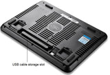 1 FAN Laptop Cooler Cooling Pad Fan USB Stand for 14" Notebook + blue light S2