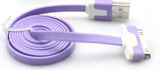 USB FLAT Cable charging Charger Cord for iPhone 4 4S 3GS iPod Touch iPad - GREEN