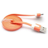 USB FLAT Cable charging Charger Cord for iPhone 4 4S 3GS iPod Touch iPad - GREEN