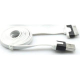 USB FLAT Cable charging Charger Cord for iPhone 4 4S 3GS iPod Touch iPad - GREEN