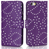 for Apple iPhone 8 7 6 DIAMOND bling crystal sparkle Wallet Flip Cover Case