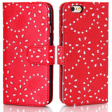 for Apple iPhone 8 7 6 DIAMOND bling crystal sparkle Wallet Flip Cover Case
