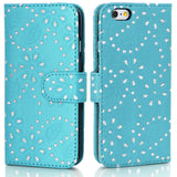 for Apple iPhone 8 7 6 DIAMOND bling crystal sparkle Wallet Flip Cover Case