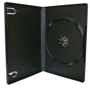 PREMIUM 10 x SINGLE BLACK DVD Case DVD Covers w/ Clear Outer Wrap 14mm Spine