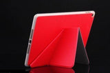 for iPad Air 2 9.7 A1566 A1567 - BLACK 5 Fold Flip TPU SILICON GEL RUBBER case