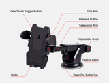 Universal 360° Windshield Car Mount Holder Phone Stand For Mobile Apple iPhone