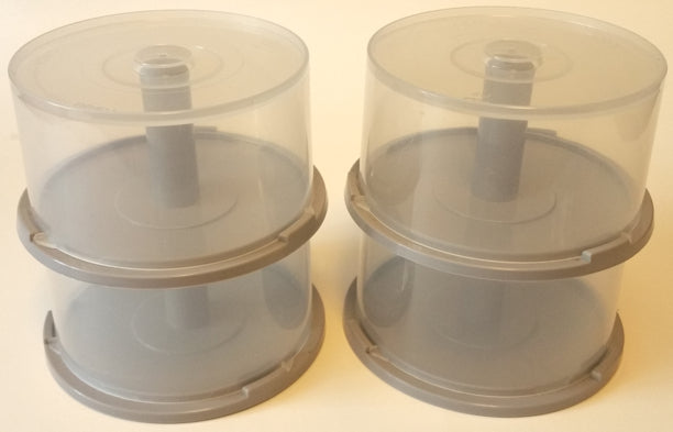 12 X of 50-Disc CD DVD Cake Tub holds 50 Disks Spindle Storage Box Emp ...