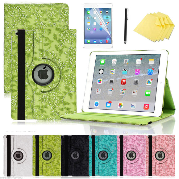for Apple iPad mini 1 2 3 FLOWER 360 Rotating heavy duty Case Cover AU SELLER