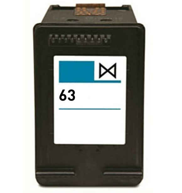 2 x REM 63 HP 63 Black + Colour ink cartridge F6U62AA for HP2130 3630 Envy 4520