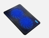 2 FAN Laptop Cooler Cooling Pad Fan USB Stand for 14" Notebook + blue light S2