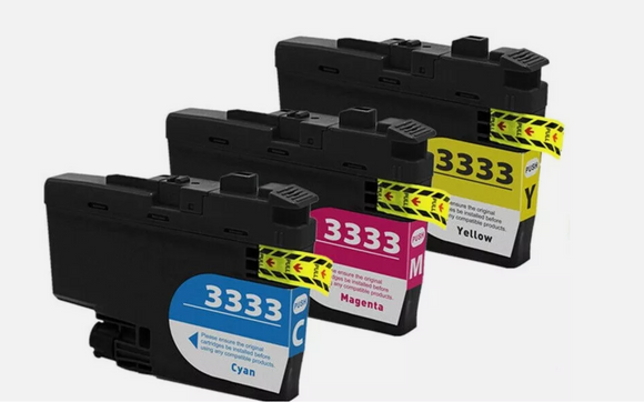 3x Ink LC-3333 LC3333 BCMY for Brother DCP J1100DW MFC J1300DW Printer