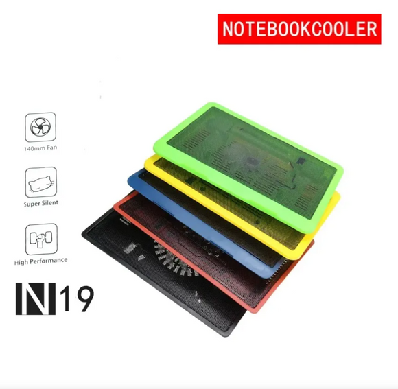 GREEN N19 notebook Cooling Pad Ergonomic Slim Mesh upto 14