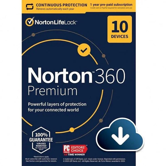 Norton 360 Premium, Deluxe, Secure VPN, Identity Advisor Email LICENCE Key