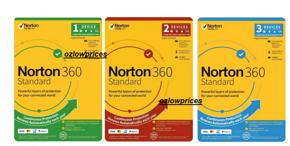 Norton 360 Standard Internet Security PREMIUM 5 3 2 1 Devices Window MAC 2025