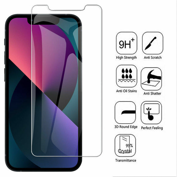 2X Tempered Glass Screen Protector For iPhone 16 15 14 13 12 11 Pro Max PLUS XR