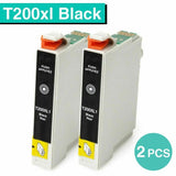 2-10 Black Ink Cartridges nonOEM Epson T200XL WF2510 XP100 XP200 XP300 XP400