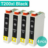 2-10 Black Ink Cartridges nonOEM Epson T200XL WF2510 XP100 XP200 XP300 XP400