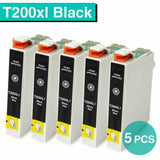 2-10 Black Ink Cartridges nonOEM Epson T200XL WF2510 XP100 XP200 XP300 XP400