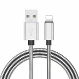 METAL Braided Charging USB Charger Data Cable For iPhone 14 13 12 11 10 8 7 6 5