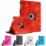 for iPad 5th gen 6th gen 9.7 Diamond SPARKLE bling 360 Rotate flip case cover