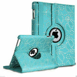 for iPad 5th gen 6th gen 9.7 Diamond SPARKLE bling 360 Rotate flip case cover