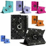 for iPad 5th 6th 9.7 A1822 A1823 A1893 A1954 SPARKLE bling 360 Rotate case cover