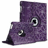 for iPad 5th 6th 9.7 A1822 A1823 A1893 A1954 SPARKLE bling 360 Rotate case cover