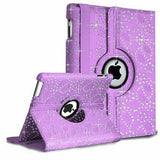 for iPad 5th 6th 9.7 A1822 A1823 A1893 A1954 SPARKLE bling 360 Rotate case cover