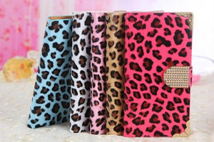 Luxury LEOPARD  diamond bling Flip Wallet Case Cover for iPhone 5S SE 5 nonoem