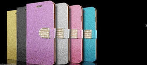 GLITTER diamond bling sparkle wallet case cover for iPhone 4 5 5s 6 nonoem