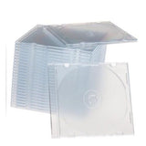 10 SLIM CLEAR 5.2mm jewel CD Cases with CLEAR Tray single Disc case  PO