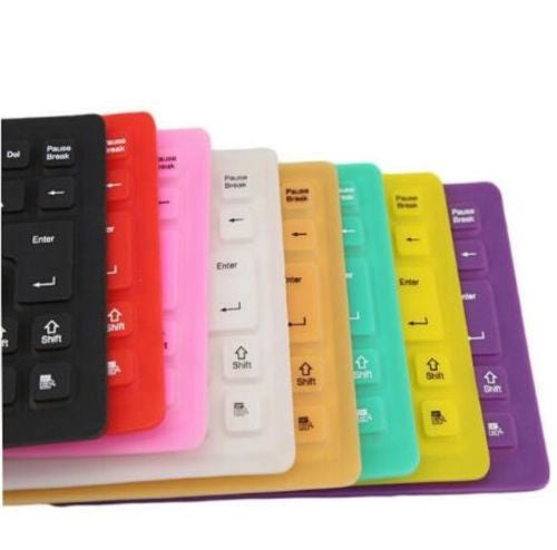 109 KEY usb portable Soft keyboard Flexible Silicone Water Proof win 7 8 10 PINK