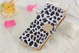 Premium LEOPARD Deluxe bling Card Wallet Leather flip Case Cover Samsung S4 SIV