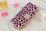 Luxury LEOPARD  diamond bling Flip Wallet Case Cover for iPhone 5S SE 5 nonoem