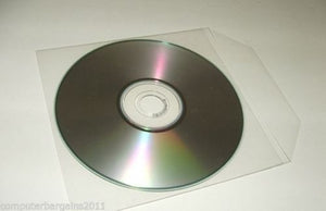 PREMIUM 100 x CD DVD Clear Plastic Sleeves + Sleeve Flap for Storage 150 MICRON